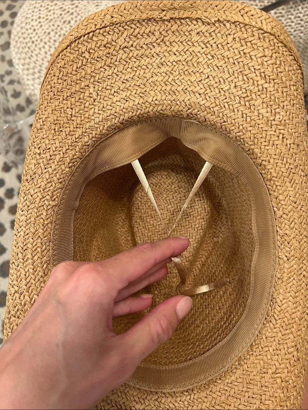 Source Unknown Tan Straw Cowboy Hat
